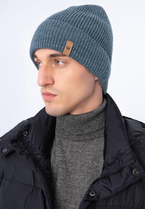 Męska czapka zimowa klasyczna, ciemnoniebieski, 97-HF-020-7, Zdjęcie 15