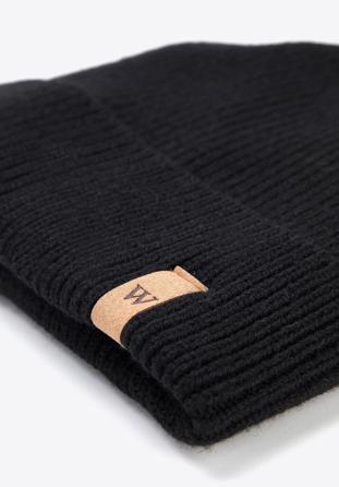 Męska czapka zimowa klasyczna, czarny, 95-HF-007-1, Zdjęcie 1