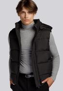Men's quilted hooded gilet, black, 93-9D-450-8-XL, Photo 1