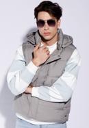 Men's quilted hooded gilet, grey, 93-9D-450-8-XL, Photo 1
