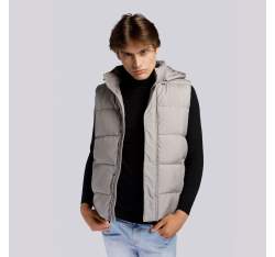 Men's quilted hooded gilet, grey, 93-9D-450-8-M, Photo 1