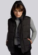 Men's quilted hooded gilet, black, 93-9D-450-8-M, Photo 3
