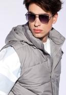 Men's quilted hooded gilet, grey, 93-9D-450-8-XL, Photo 6