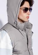 Men's quilted hooded gilet, grey, 93-9D-450-8-3XL, Photo 7