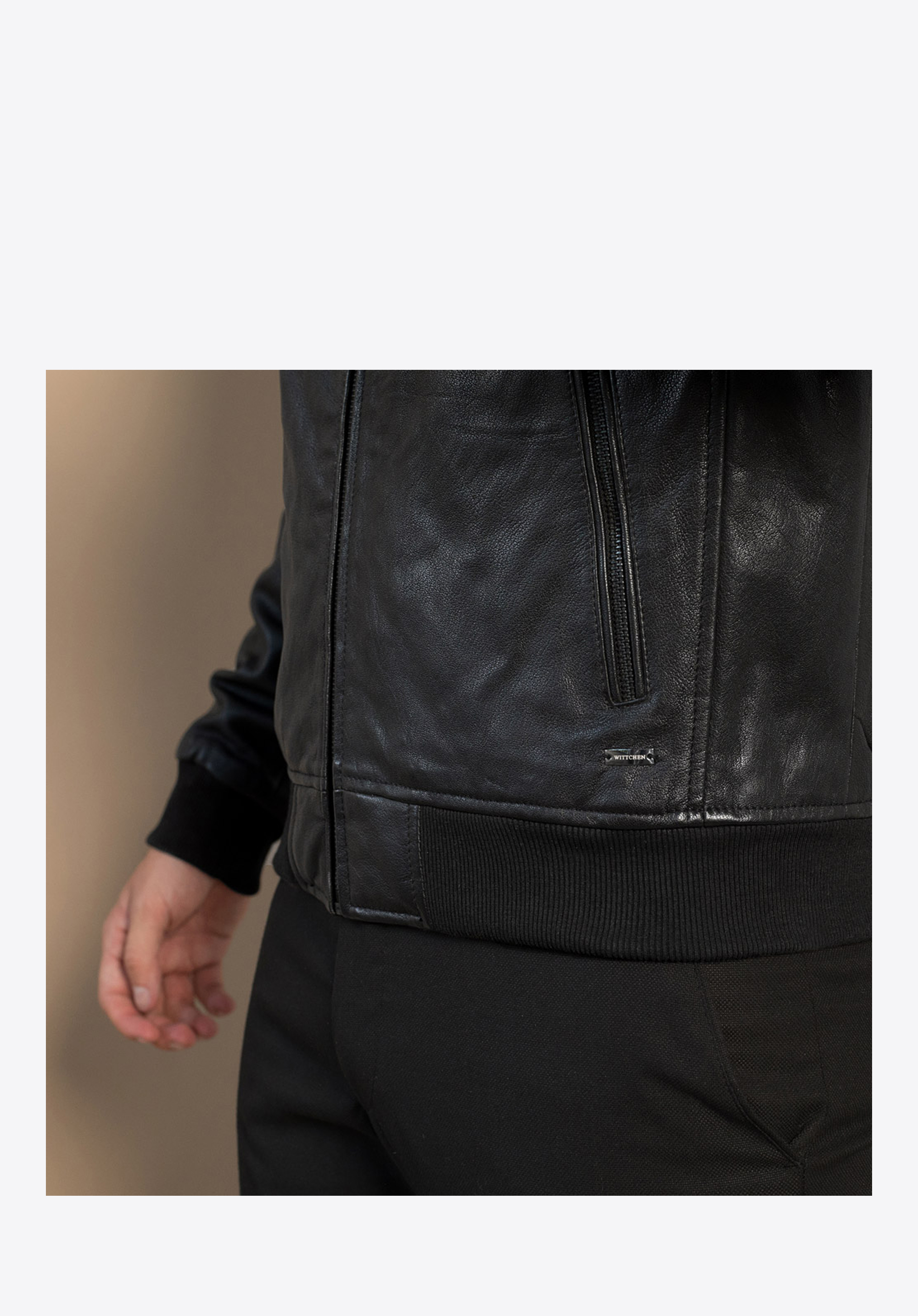 Men s leather jacket for autumn season WITTCHEN
