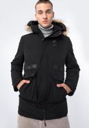 Men's padded jacket, black, 97-9D-950-Z-S, Photo 1