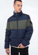 Men's padded jacket, navy blue-green, 97-9D-951-1-XL, Photo 2