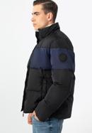 Men's padded jacket, black-navy blue, 97-9D-951-1N-XL, Photo 3