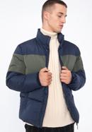 Men's padded jacket, navy blue-green, 97-9D-951-1-XL, Photo 3