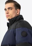 Men's padded jacket, black-navy blue, 97-9D-951-1N-M, Photo 5