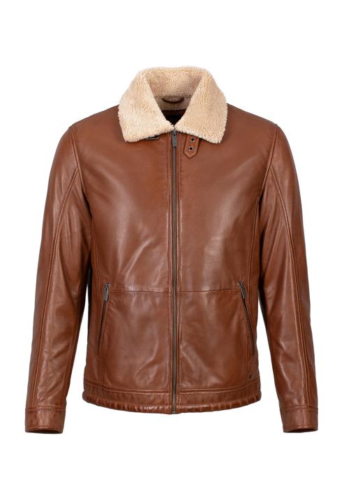 Men's aviator leather jacket, brown, 97-09-857-5-L, Photo 30