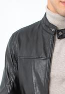 Men's leather jacket, ebony, 96-09-850-N-M, Photo 6