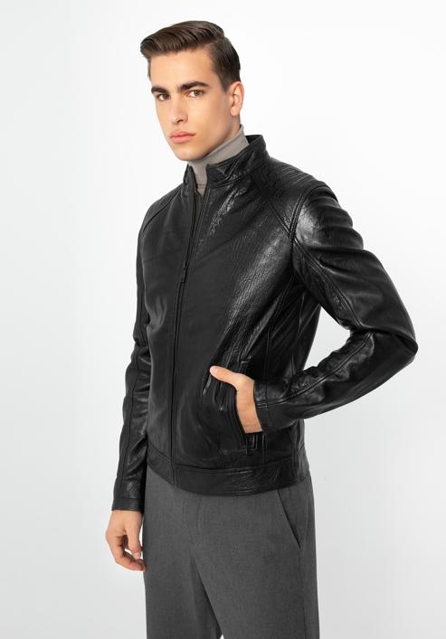Leather jacket, black, 97-09-251-11-2XL, Photo 2