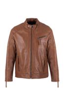 Men's leather jacket, dark brown, 97-09-253-1-S, Photo 30