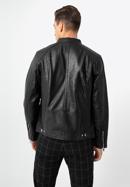 Men's leather jacket, black, 97-09-253-1-L, Photo 4