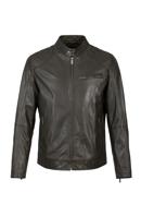 Men's leather racer jacket, green, 97-09-856-Z-L, Photo 30