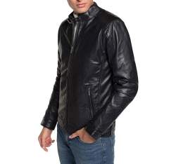 Men's racer jacket, black, 91-09-650-1-XL, Photo 1
