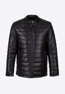 Men's quilted faux leather jacket, black, 97-9P-156-1-L, Photo 30