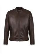 Men's faux leather racer jacket, dark brown, 97-9P-155-4-2XL, Photo 30