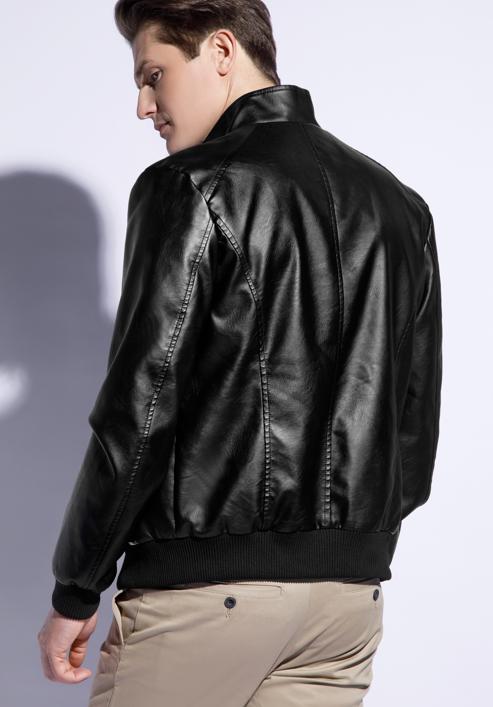 Men's faux leather jacket, black, 96-9P-152-1-M, Photo 5