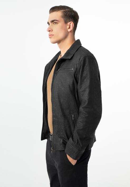 Men's soft leather jacket, black, 97-09-254-4-S, Photo 3