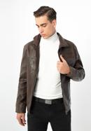 Men's soft leather jacket, brown, 97-09-254-1-S, Photo 3