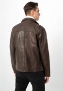 Men's soft leather jacket, brown, 97-09-254-1-S, Photo 4