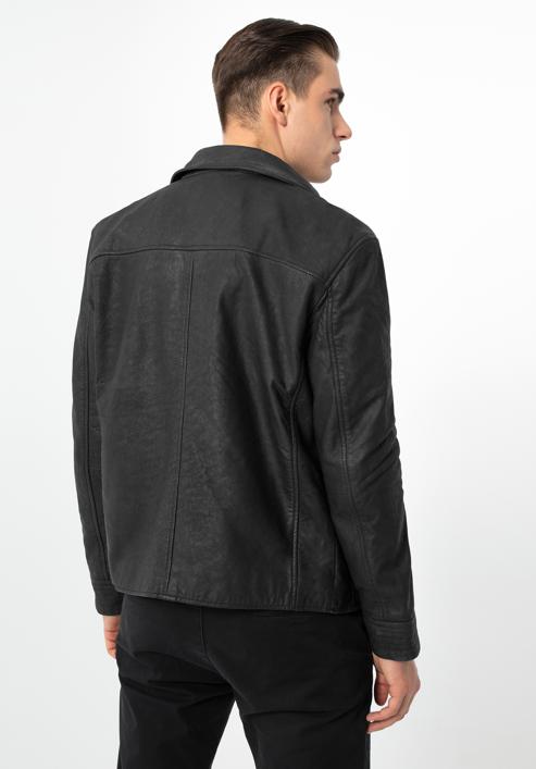 Men's soft leather jacket, black, 97-09-254-4-S, Photo 5
