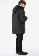 Męska kurtka zimowa z kapturem, czarny, 93-9D-451-1-2XL, Zdjęcie 5