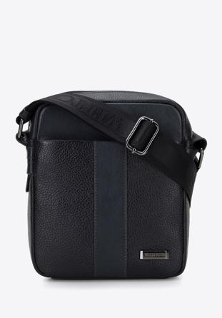 Men's small leather messenger bag