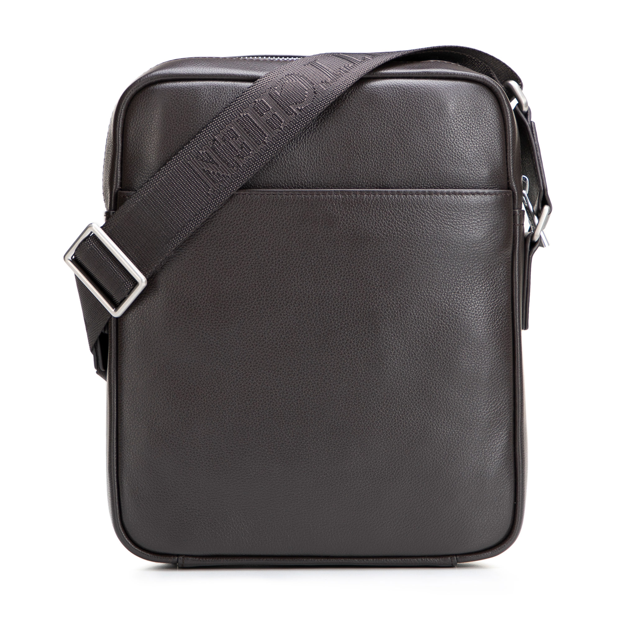 Pánska kožená crossbody taška s prešívaním tmavohnedá 102-4U-605-4, Vyberte variant tmavohnedá