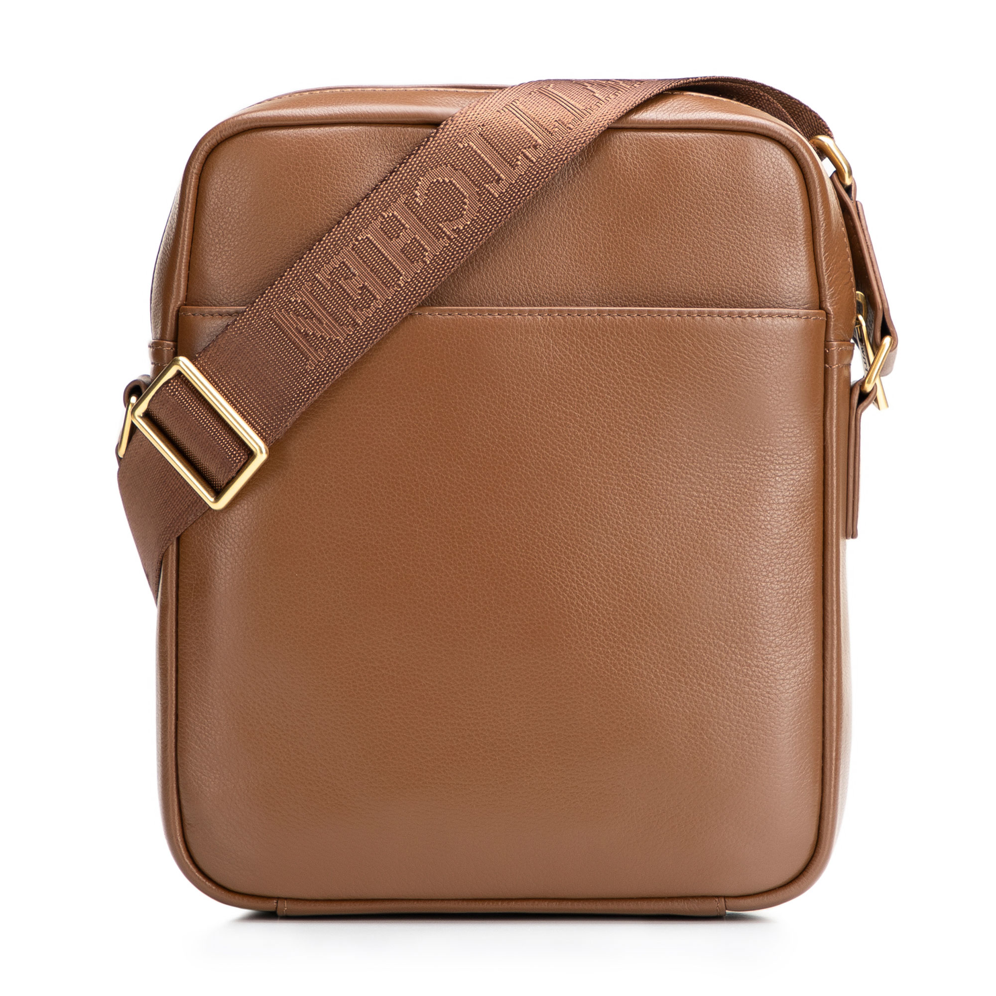 Malá pánska kožená crossbody taška s prešívaním svetlohnedá 102-4U-605-5, Vyberte variant svetlohnedá