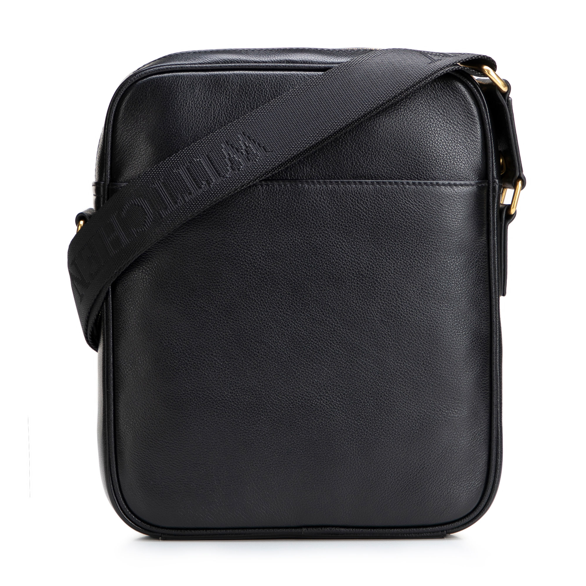 Malá pánska kožená crossbody taška s prídavným vreckom čierno-zlatá 102-4U-603-1G, Vyberte variant čierno-zlatá