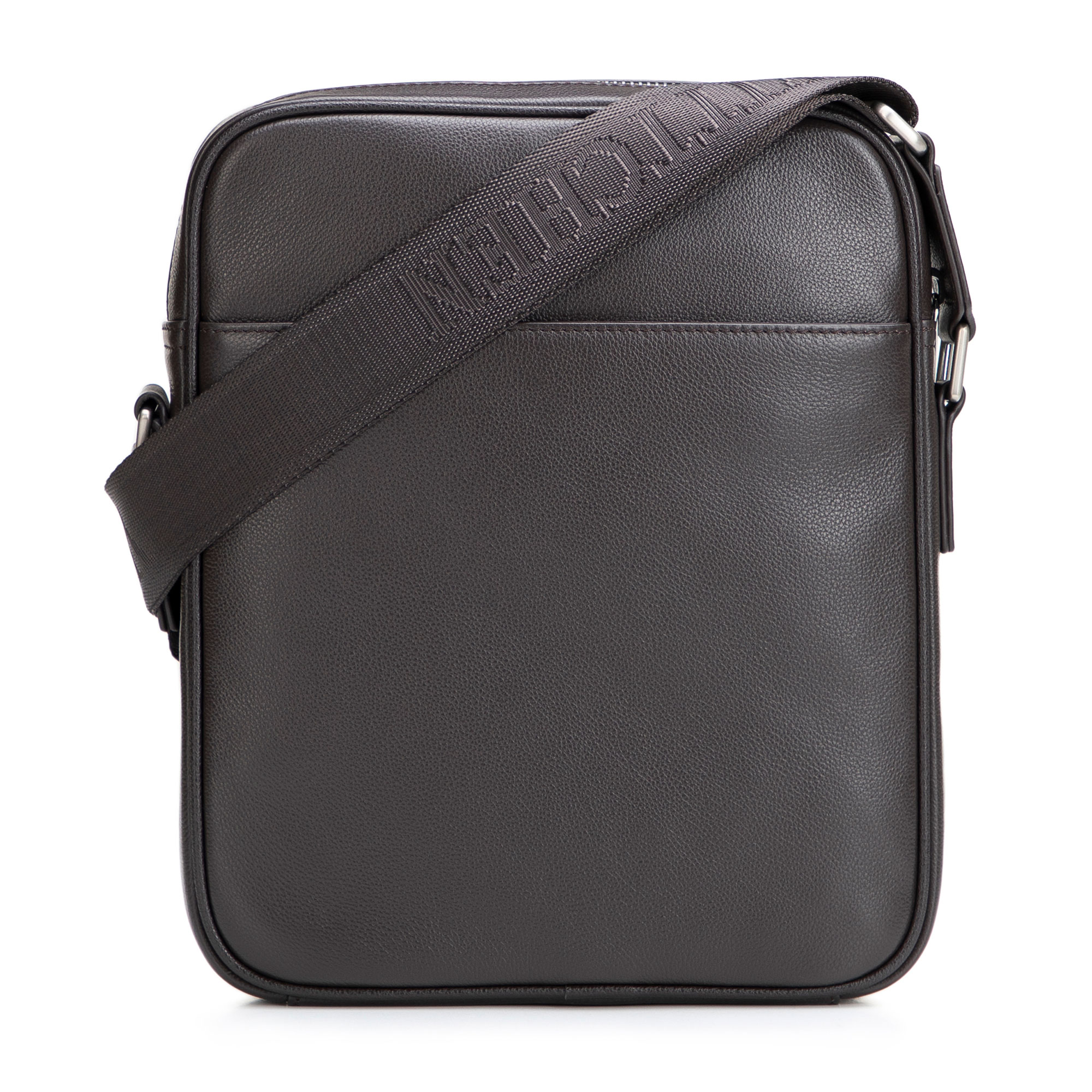 Pánska kožená crossbody taška s prídavným vreckom tmavohnedá 102-4U-603-4, Vyberte variant tmavohnedá