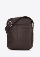 Men's leather messenger bag with zipped pocket, dark brown, 97-4U-005-4, Photo 2