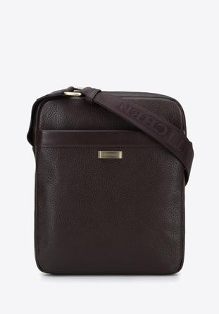 Men's leather messenger bag, brown, 96-4U-806-4, Photo 1
