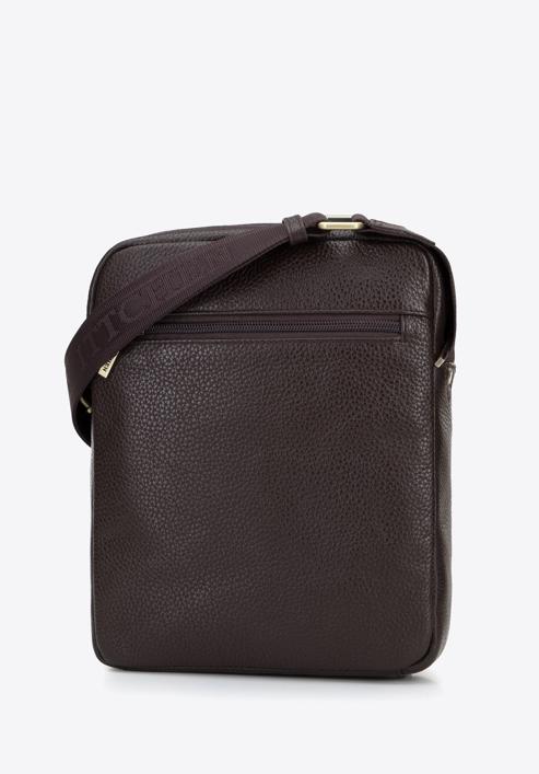 Men's leather messenger bag, brown, 96-4U-806-4, Photo 2