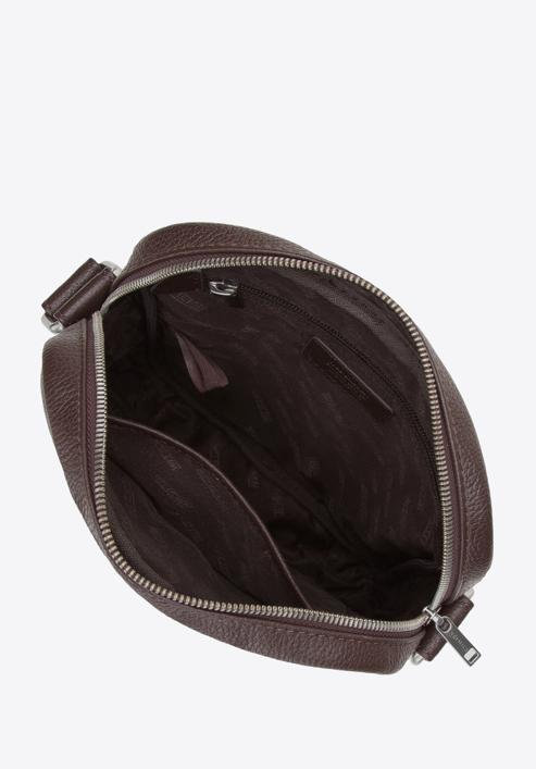 Men's leather messenger bag, dark brown, 97-4U-010-1, Photo 3