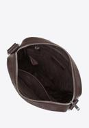 Men's leather messenger bag, dark brown, 97-4U-010-4, Photo 3