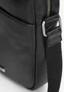 Men's leather messenger bag, black, 97-4U-010-4, Photo 4