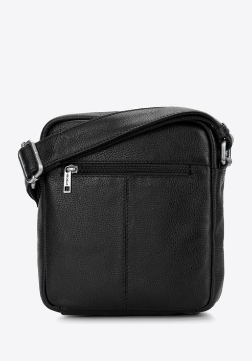 Men's small leather messenger bag, black, 97-4U-011-4, Photo 2