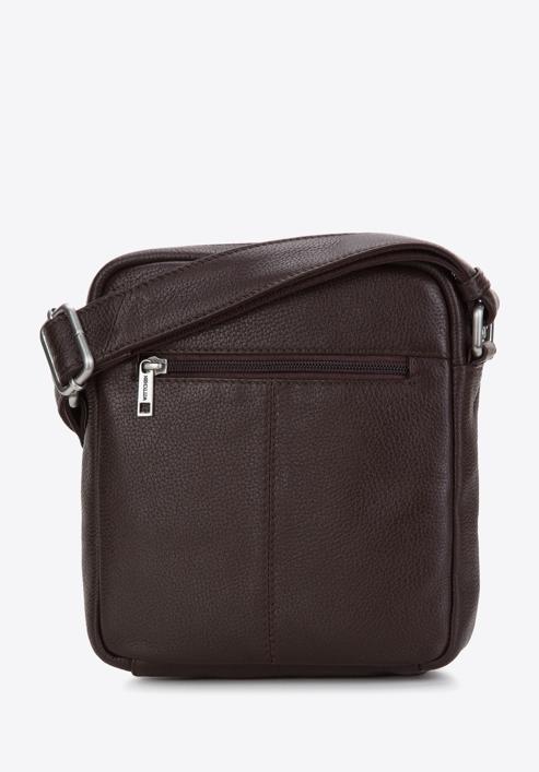Men's small leather messenger bag, dark brown, 97-4U-011-4, Photo 2