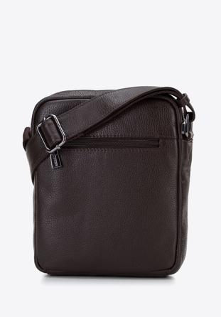 Men's leather messenger bag, dark brown, 95-4U-304-4, Photo 1
