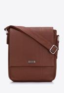 Men's leather messenger bag, brown, 97-4U-008-5, Photo 1