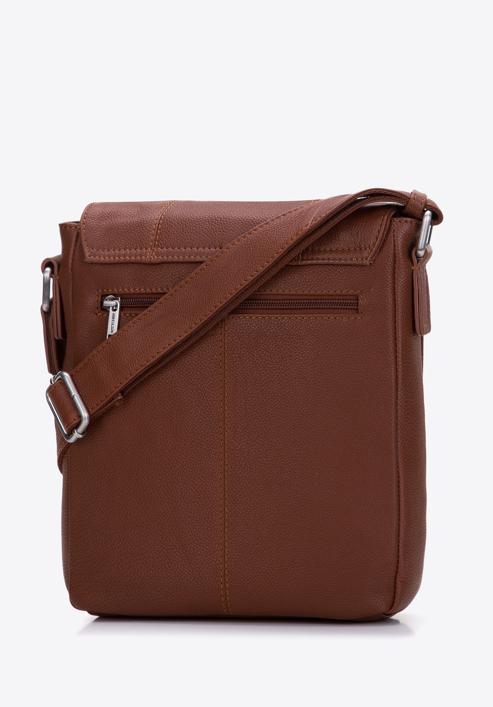 Men's leather messenger bag, brown, 97-4U-008-5, Photo 2