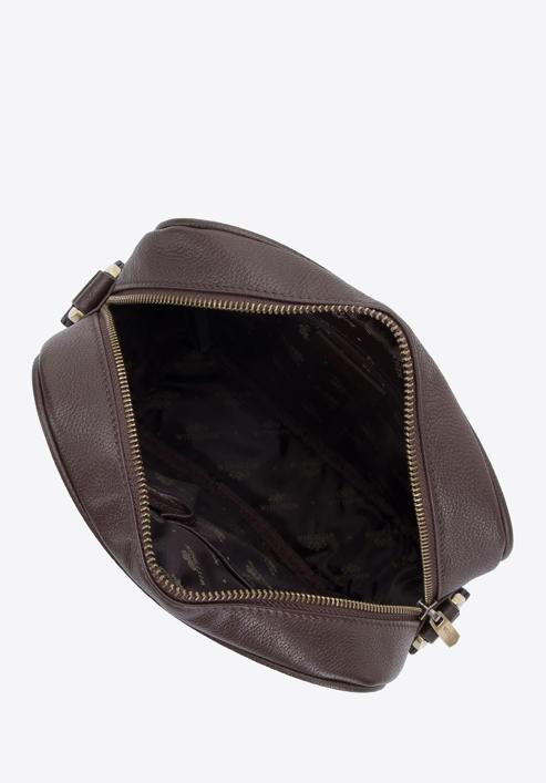 Men's messenger bag with a striped detail, dark brown, 95-4U-101-1, Photo 3