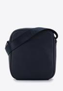 Men's small messenger bag with striped detail, navy blue, 95-4U-100-4, Photo 2