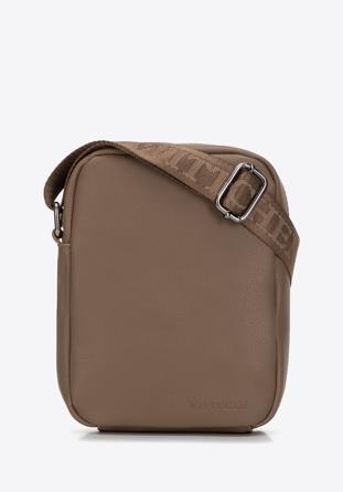 Men's faux leather messenger bag, brown, 98-4P-509-4, Photo 1