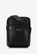 Men's faux leather messenger bag with pockets, black, 98-4P-506-8, Photo 1
