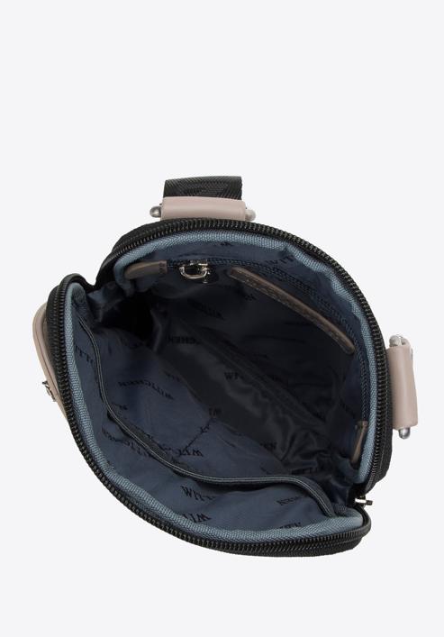 Men's faux leather messenger bag with pockets, beige grey, 98-4P-506-8, Photo 3